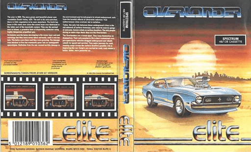 Overlander box art for ZX Spectrum